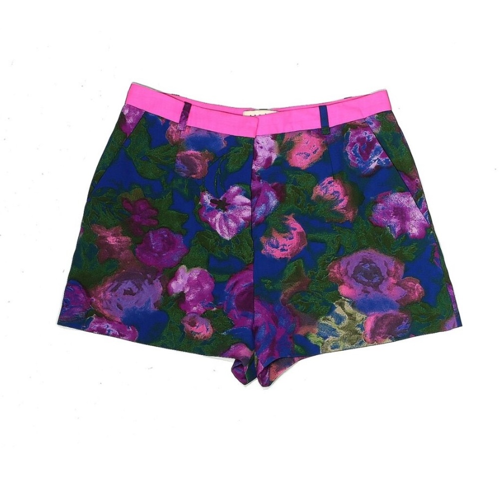 SANDRO multicolor flower print mini shorts